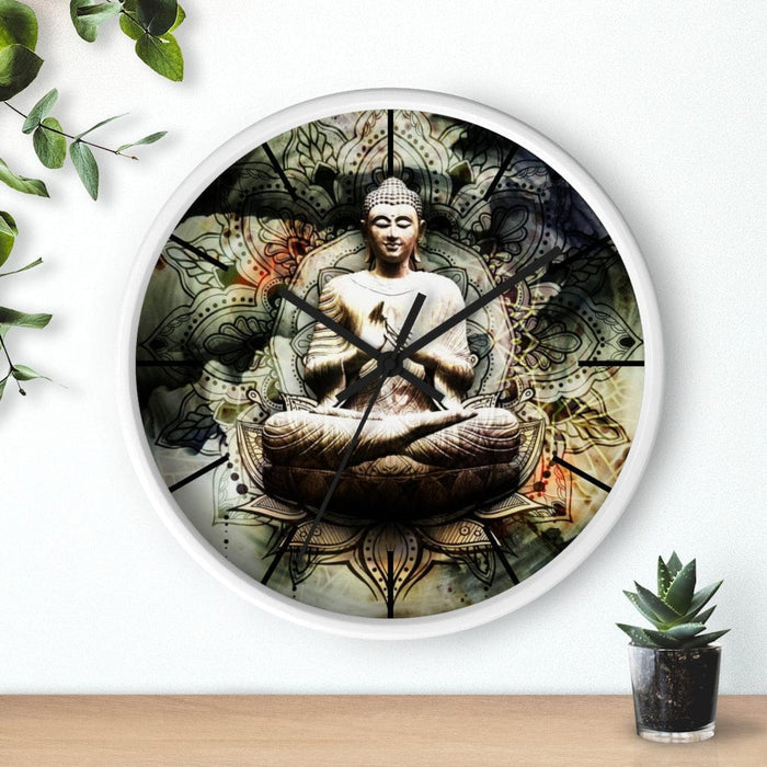 Flower Buddha Wall Clock by McAshe