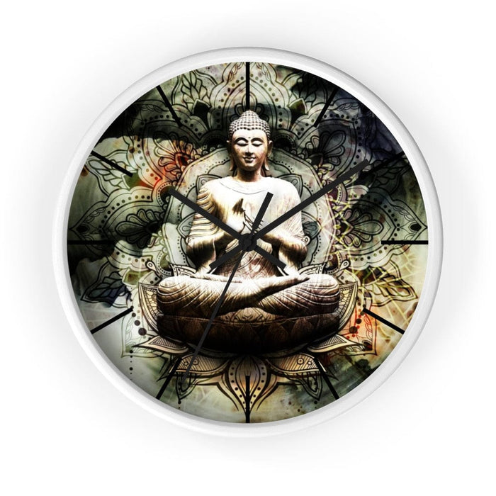 Flower Buddha Wall Clock by McAshe
