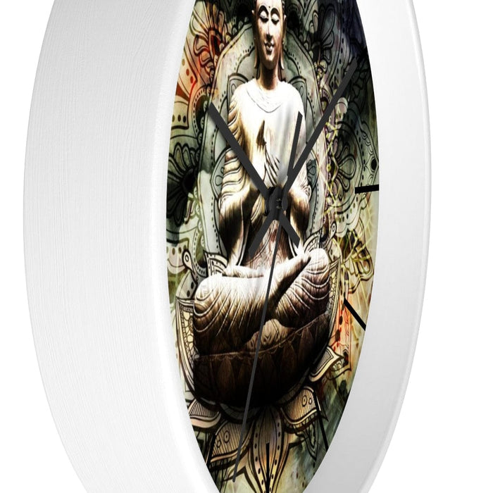 Flower Buddha Wall Clock by McAshe