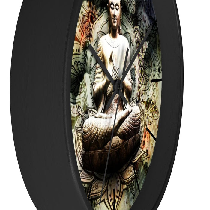 Flower Buddha Wall Clock by McAshe