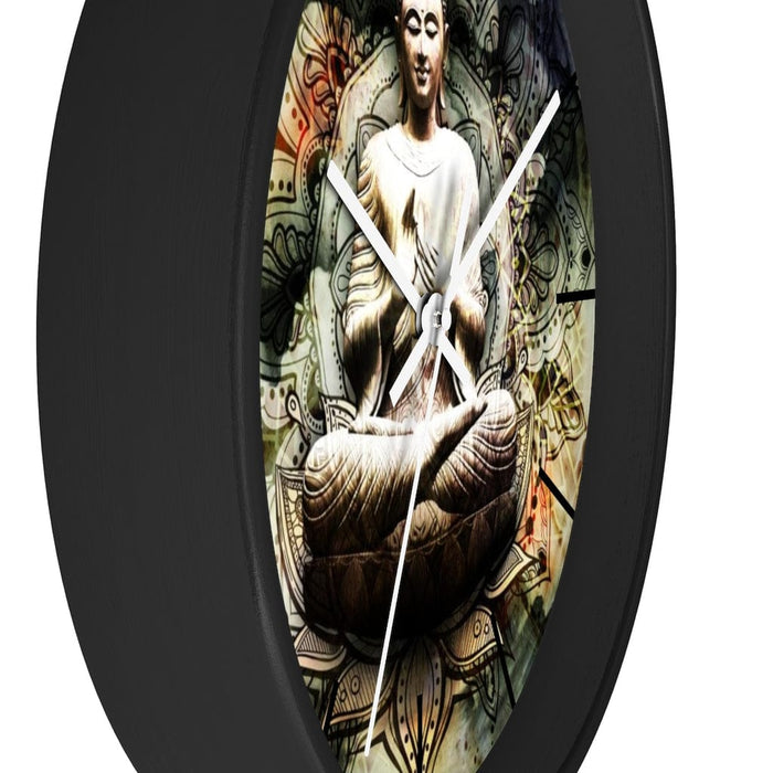 Flower Buddha Wall Clock by McAshe