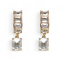 Gold Crystal Dangle Earrings