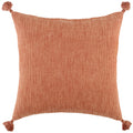 GRAVERSEN RUST SOLID WITH TONAL ABSTRACT PATTERN MODERN INDUSTRIAL THROW PILLOW