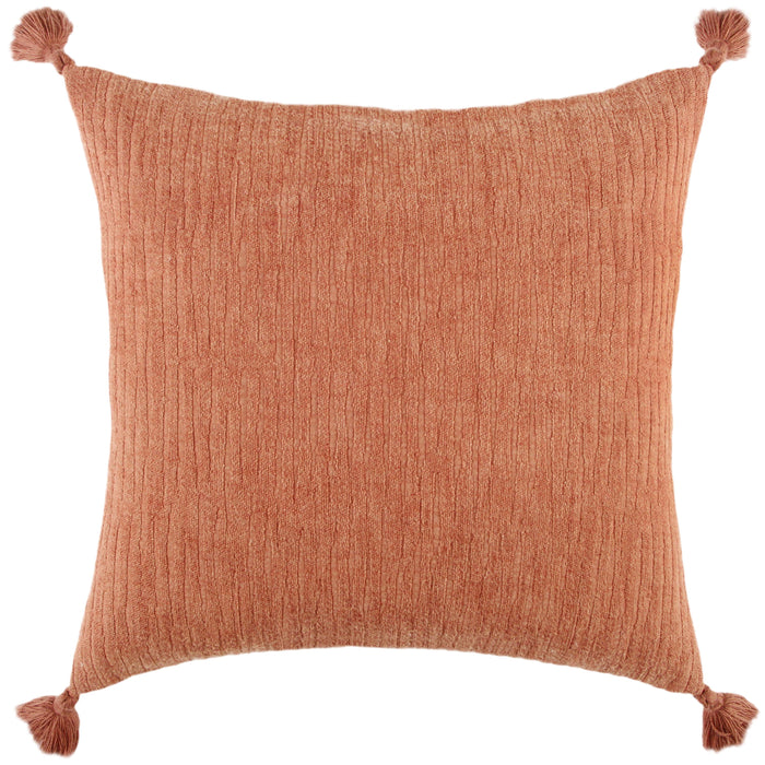 GRAVERSEN RUST SOLID WITH TONAL ABSTRACT PATTERN MODERN INDUSTRIAL THROW PILLOW