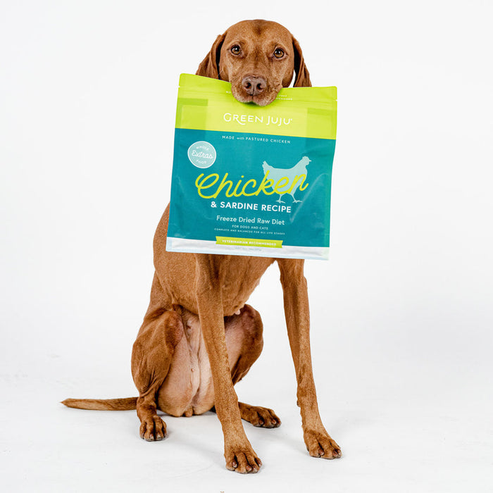 Green Juju Extras Chicken & Sardine – Complete & Balanced Freeze-Dried Meal