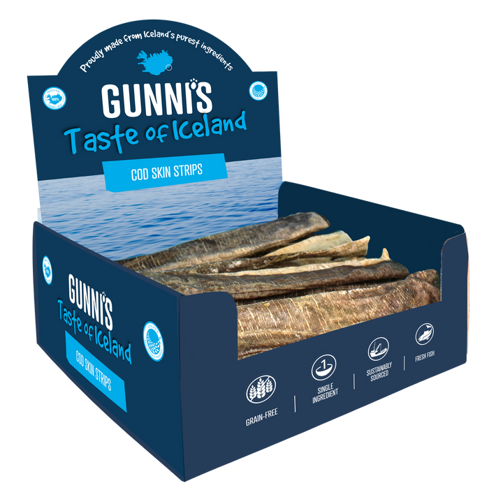 Gunni's Cod Skin Strips Dog Treat