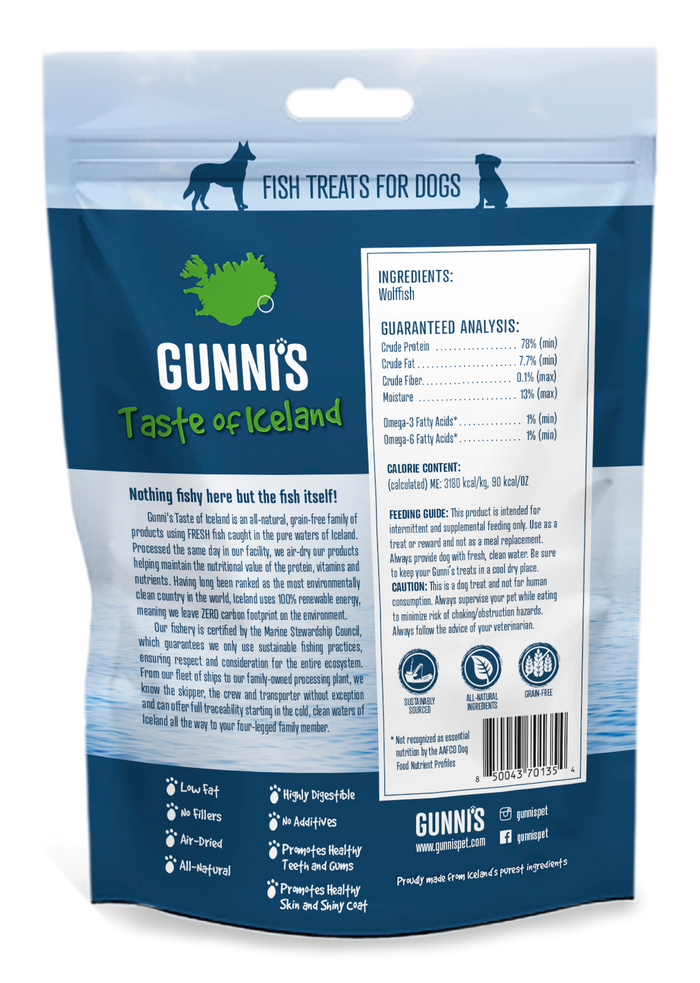 Gunni's WolfFish Chewy Sticks Dog Treats