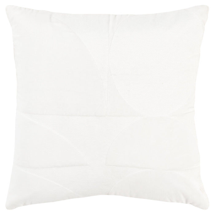 HAUGAARD WHITE GEOMETRIC ART DECO THROW PILLOW