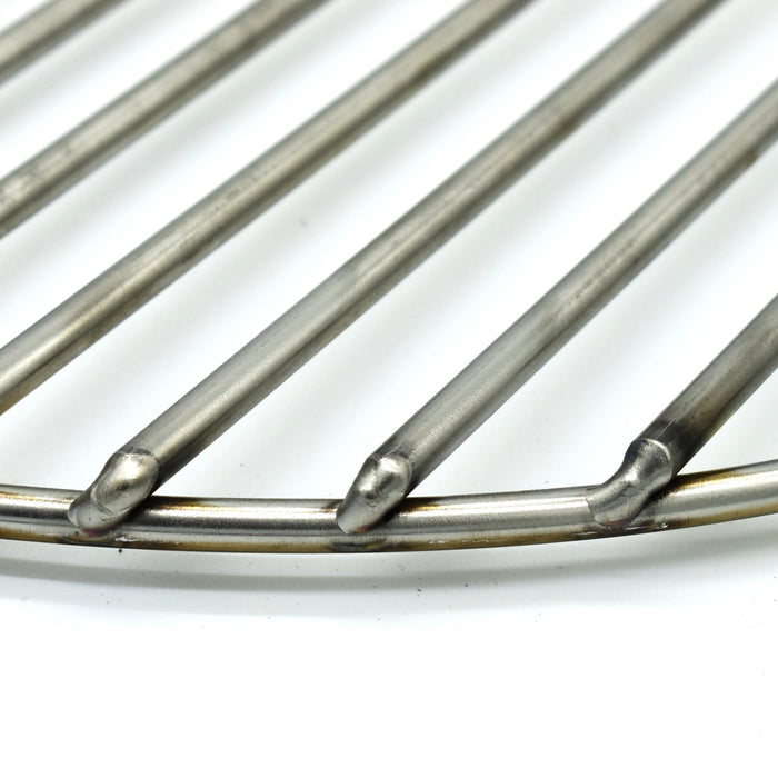 close up showing the 6mm 304ss rod welded to the grate ring