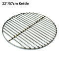 22" weber kettle charcoal grate, angled view, heavy duty rod