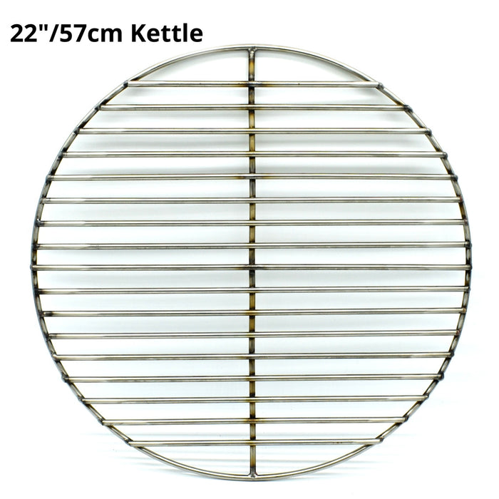 57cm weber kettle top view, Hunsaker Style heavy duty round grate grill