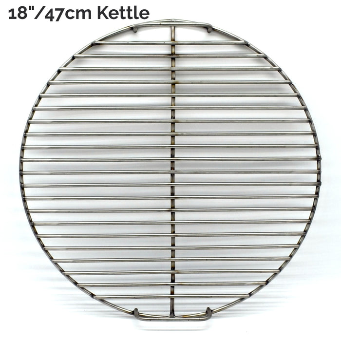Top view of the heavy duty grill showing profile for a 18" kettle