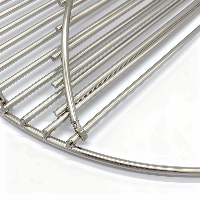 CLD Fabrication stainless steel Weber kettle grill grate with large opening – Australian-made Hunsaker and HexGrate alternative