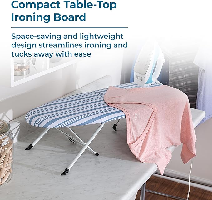 Honey-Can-Do Folding Tabletop Ironing Board with Iron Rest