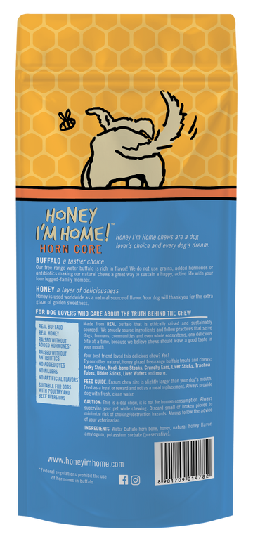 Honey I'm Home! Horn Core Natural Honey Coated Buffalo Chew