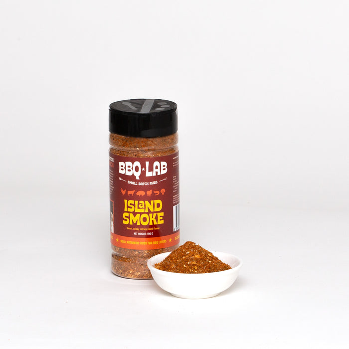 Island Smoke BBQ Rub by BBQ LAB – lifestyle or detail shot with rub in a small bowl