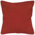 KLAVSEN RED SOLID URBAN FARMHOUSE THROW PILLOW