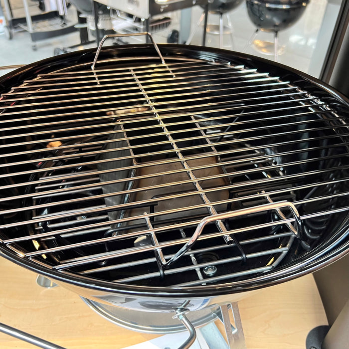 Mini Krispy kone inside a Weber Jumbo Joe with the grill installed