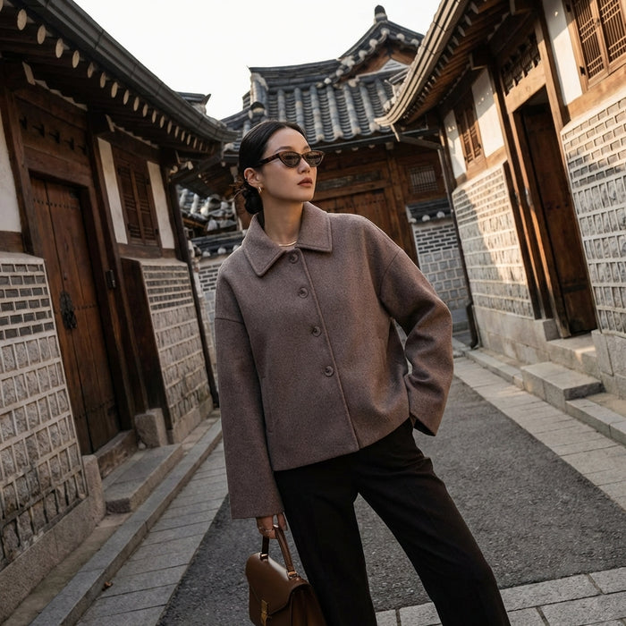 Veste chemise légère décontractée pour femme - Koreanxwear