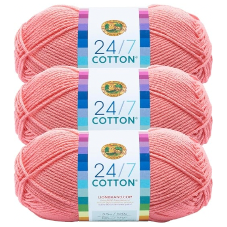 Lion Brand Yarn, 24/7 Cotton Yarn.