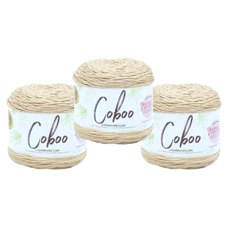 Lion Brand Yarn Coboo Bamboo Yarn, Beige