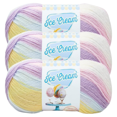 Lion Brand Yarn Ice Cream Baby Yarn, Cotton Candy