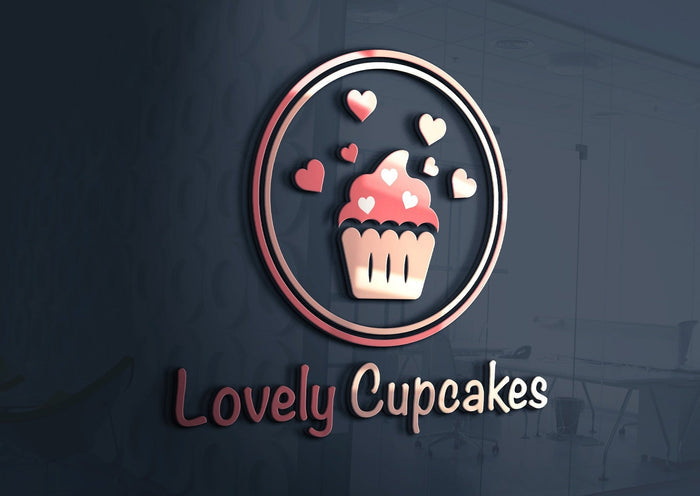 Cupcake Logo Design | Heart Design | Bakery Logo | Bakery Shop | Pastry Shop | Cupcake Design | Bakery | Pastries | Cake Logo