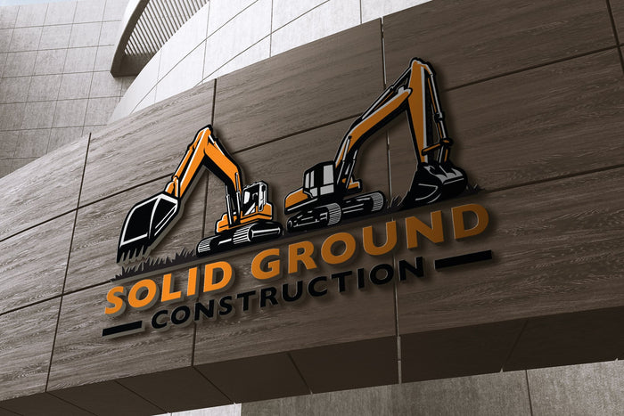 Logo Design - Construction Company Logo | Construction Business Logo | Excavation Logo | Excavator Design