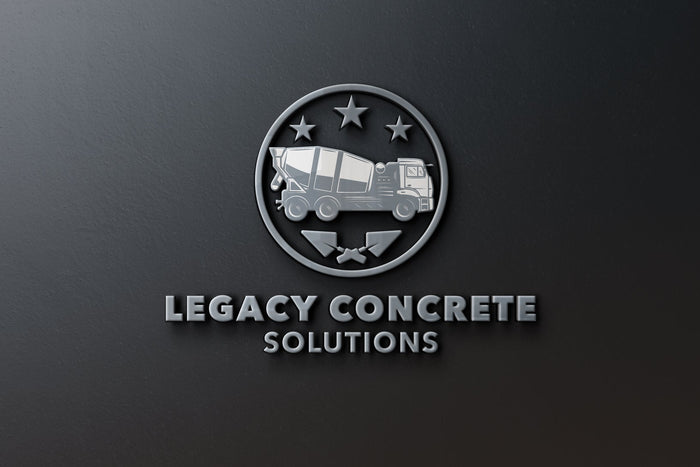 Logo Design - Construction Logo Design | Concrete Business Logo | Cement Truck Logo | Concrete Company Logo