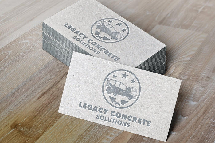 Logo Design - Construction Logo Design | Concrete Business Logo | Cement Truck Logo | Concrete Company Logo