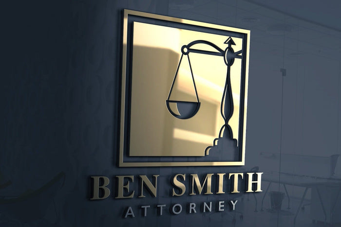 Logo Design lawyer law office attorney at law branding design