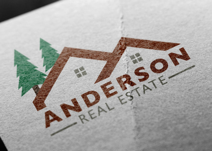 Logo Design Real Estate Realtor Property Management Construction Roofing Tree