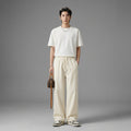 Pantalon cargo ample en coton pur, style streetwear unisexe. Idéal pour un look K-fashion décontracté. - Taille S
