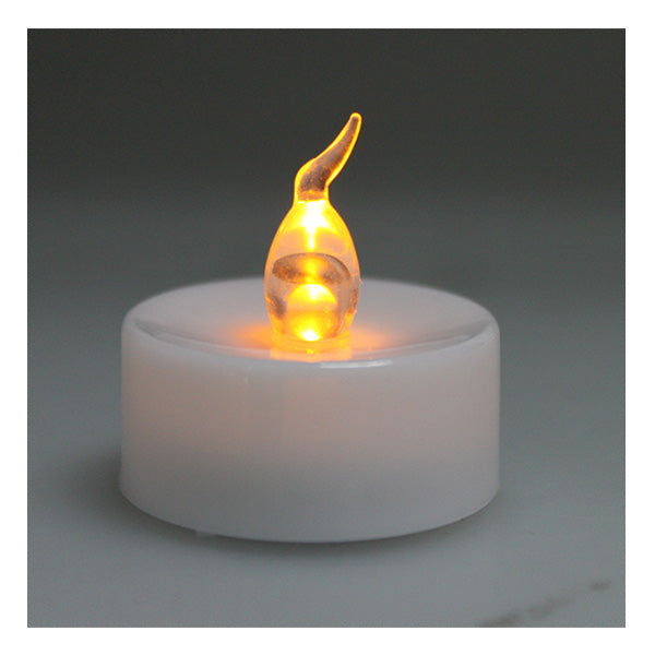 Lot 24 pcs Battery Operated LED Amber Yellow Tea Light Candle with Timer