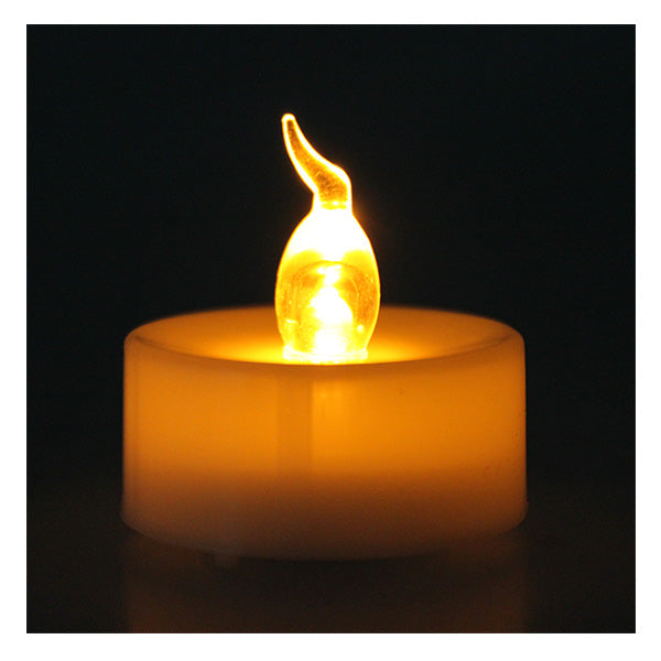 Lot 24 pcs Battery Operated LED Amber Yellow Tea Light Candle with Timer