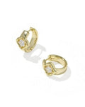 Mallory Crystal Huggie Gold Earrings Kendra Scott