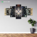 Mandala Nocturnal Owl by McAshe 5-Piece Canvas