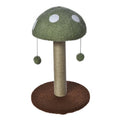 Max & Marlow Mushroom Cat Post W/ Toy Green