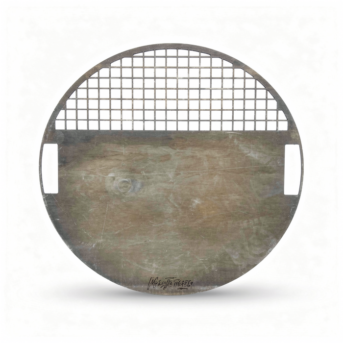 Kettle Smash Griddle and Grill plate with Meatstock logo to suit weber kettle