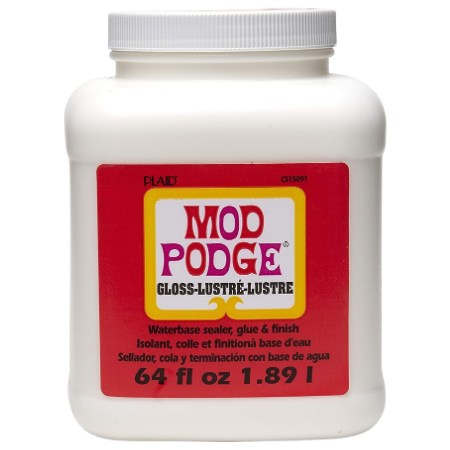 Mod Podge Gloss Sealer, Glue & Finish.
