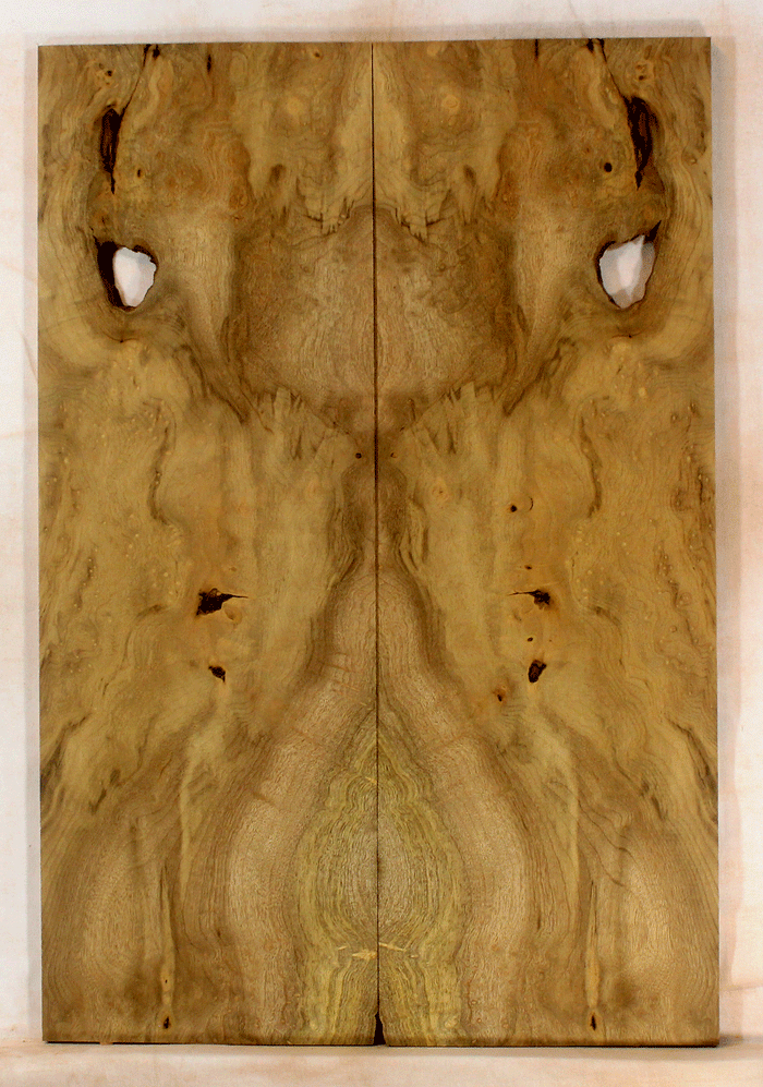 Myrtle Electric Solid Body Droptop Guitar Top, Amazing Color and Contrast, Figure and Burl  (KO74)