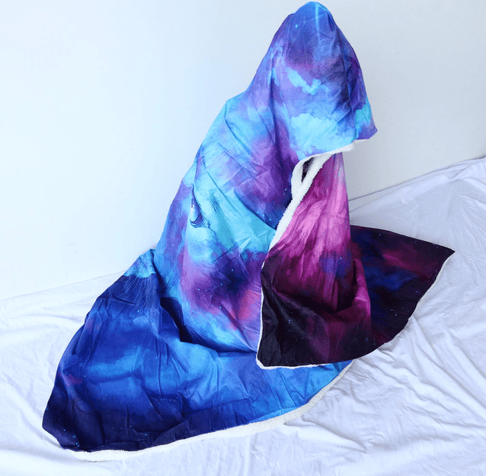 Neon Zone by Cameron Gray Hooded Blanket