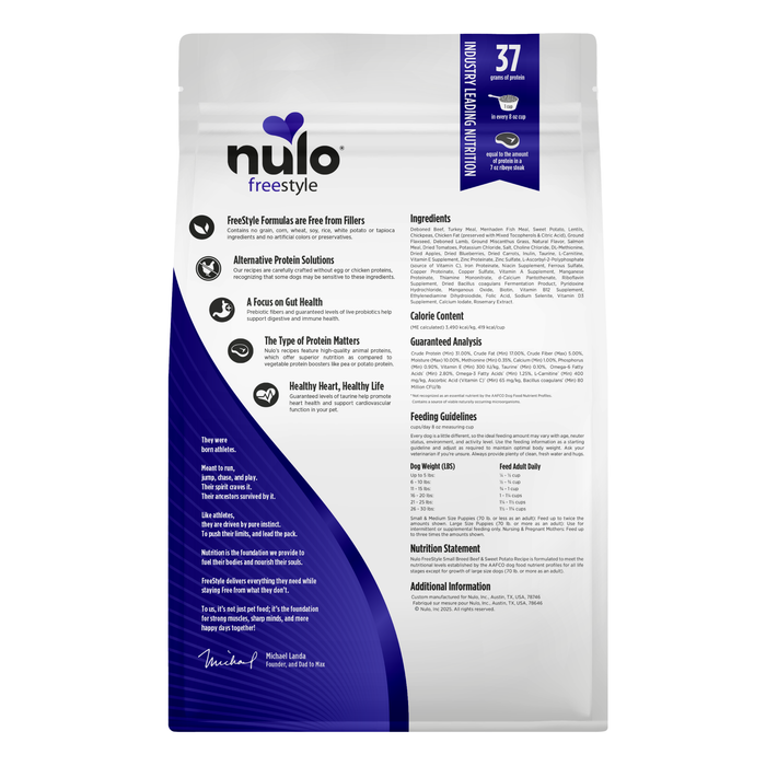 Nulo FreeStyle Small Breed Beef & Sweet Potato Recipe for Dogs