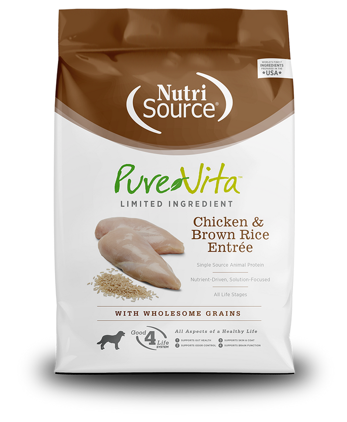 NutriSource® PureVita™ Limited Ingredient Chicken & Brown Rice Entrée Dog Food