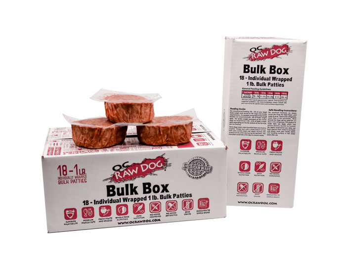 OC Raw Dog Frozen Beef & Produce Patty