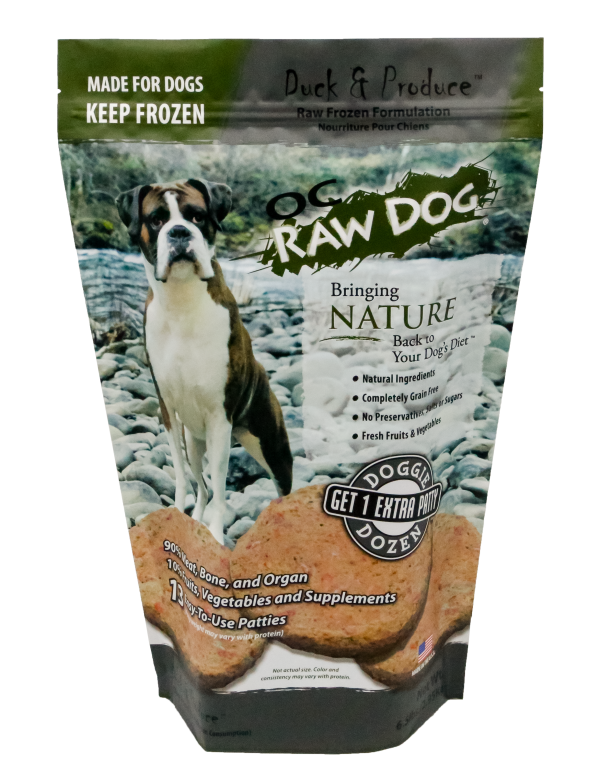 OC Raw Dog Frozen Duck & Produce Patty