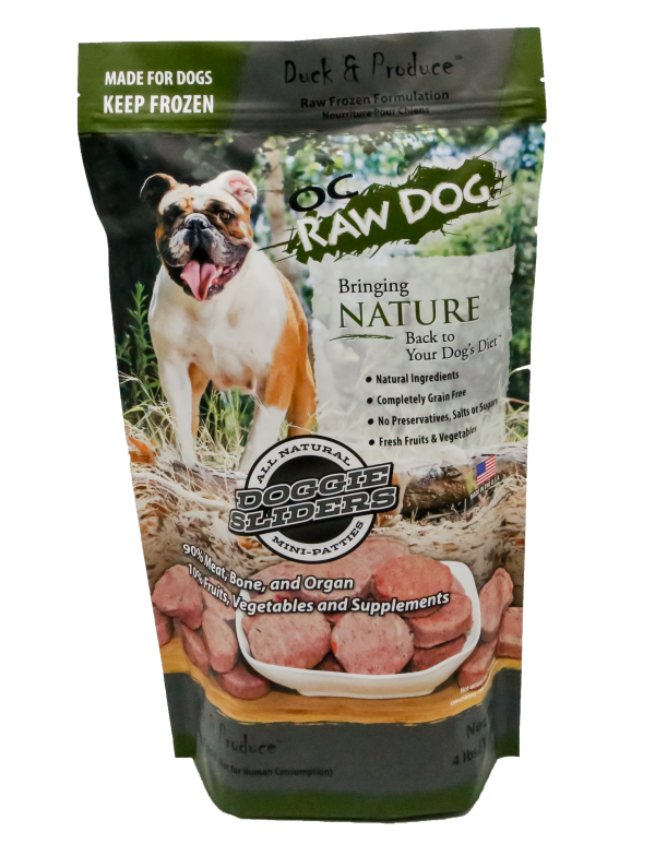 OC Raw Dog Frozen Duck & Produce Sliders