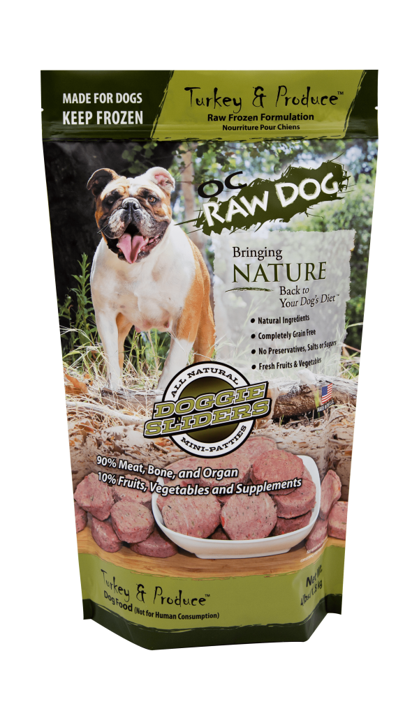 OC Raw Dog Frozen Turkey & Produce Sliders