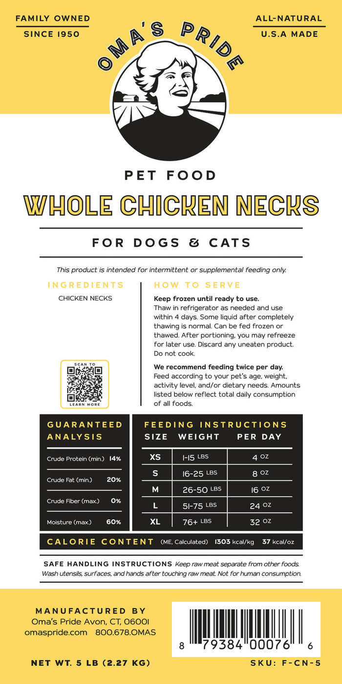 Oma's Pride Whole Necks Chicken Necks