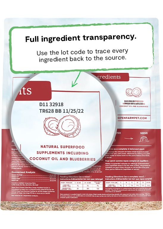 Open Farm Grass-Fed Beef Freeze Dried Raw Dog Food